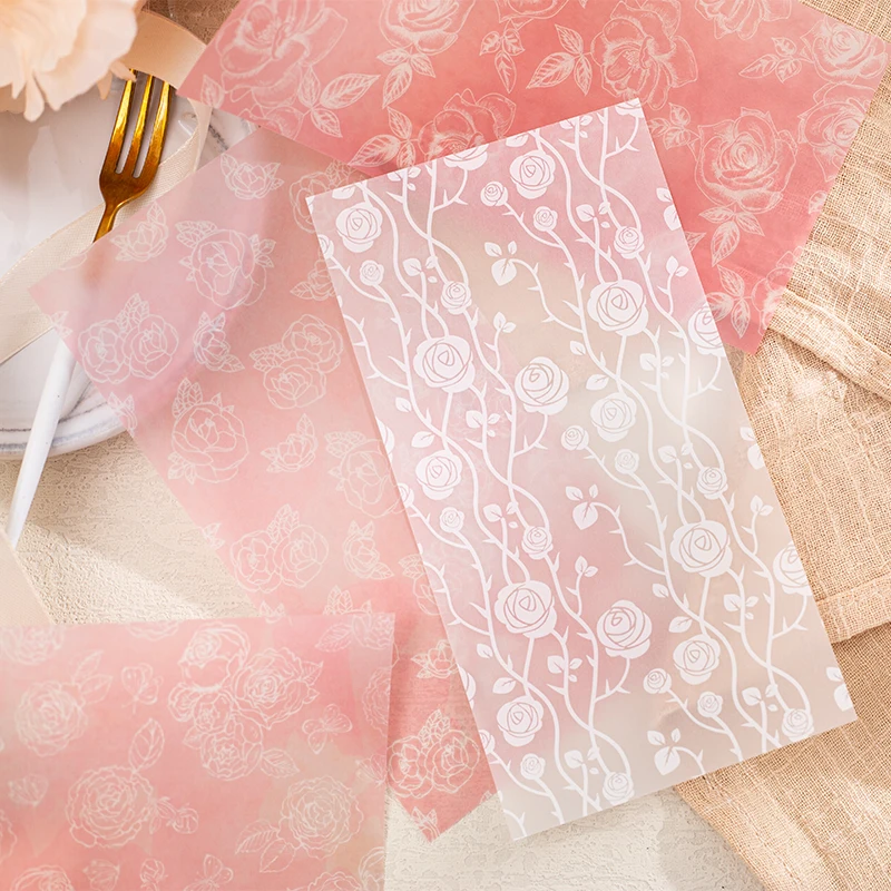 

10Sheets Material Paper Plant Lace Handmade Decoration Background Scrapbook notes Large size decorative backing paper 100*198MM