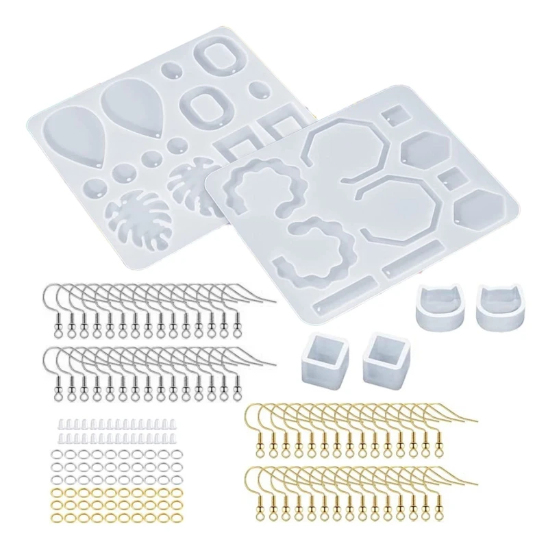 

M2EA Resin Earring Mold Jewelry Earring Silicone Mold for Epoxy Resin Casting Hoop Earring Mold for DIY Jewelry Pendant Craft