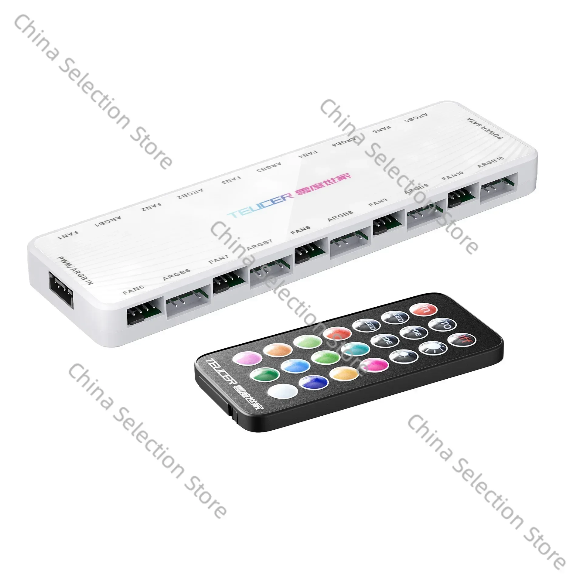 Вентилятор корпуса 1 минута 10 концентраторов контроллер 5 В 3-контактный ARGB Shenguang