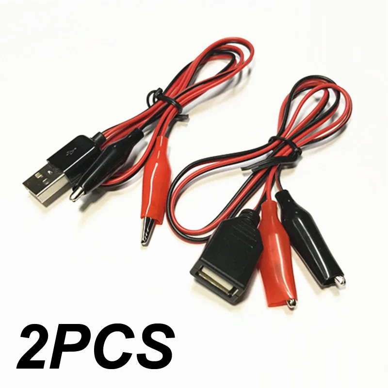 

1 пара USB Аллигатор тестовая Перемычка зажим крокодил тестер провода детектор постоянного напряжения мерный кабель разъема