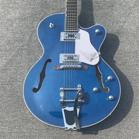 in stock gret blue flame chet atkins nashville guitar hollow body electric guitar china guitar immediate delivery