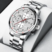 men fashion luxury sports watches mens business casual quartz wristwatch calendar male stainless steel luminous clock watch
