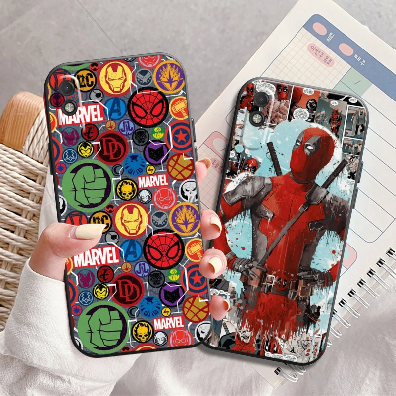 

Marvel Comics Logo Phone Case For Xiaomi Redmi 9 9i 9AT 9T 9A 9C 10 Note 9 9T 9S 10 10 Pro 10S 10 5G Liquid Silicon Soft