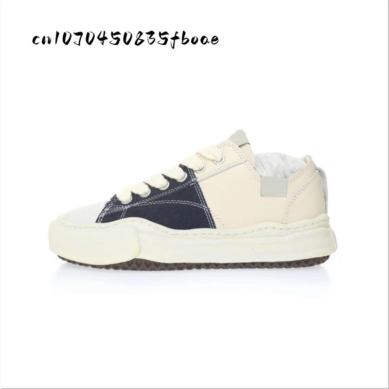 

Men's Women's Dissolved Shoes Color Matching Thick Soled High Casual Board Shoes INS Fashion Canvas Couple Shoes