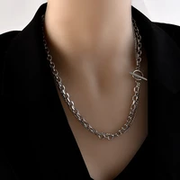 titanium steel necklace male hip hop new female ins cold wind clavicle chain light luxury niche design choker accessories
