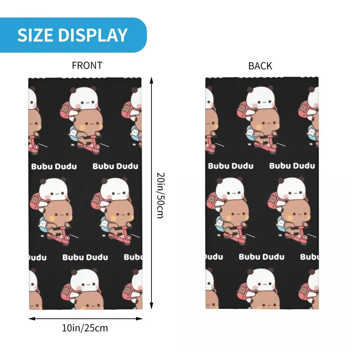 Шарф-маска Bubu и Dudu унисекс теплая повязка на голову с принтом защитой от ветра для