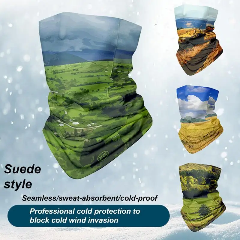 

Шейные гетры, маска для лица из полиэстера, Быстросохнущий шарф, осенне-зимний головной убор, ветрозащитный шарф унисекс для велоспорта, походов, катания на лыжах