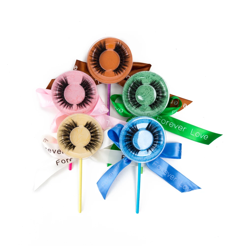 

Mecalaku Lashes Extension Supplies 3D Mink Lashes Makeup 100% Hand Made 10PCS Mink Lollipop Lash Accept Private Logo False lash