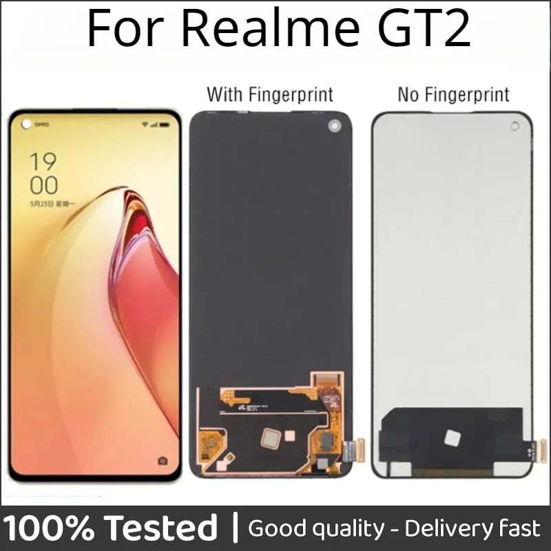 

ЖК-дисплей 6,62 дюйма AMOLED и TFT для Realme GT2 RMX3310, RMX3312, RMX3311, Замена ЖК-дисплея