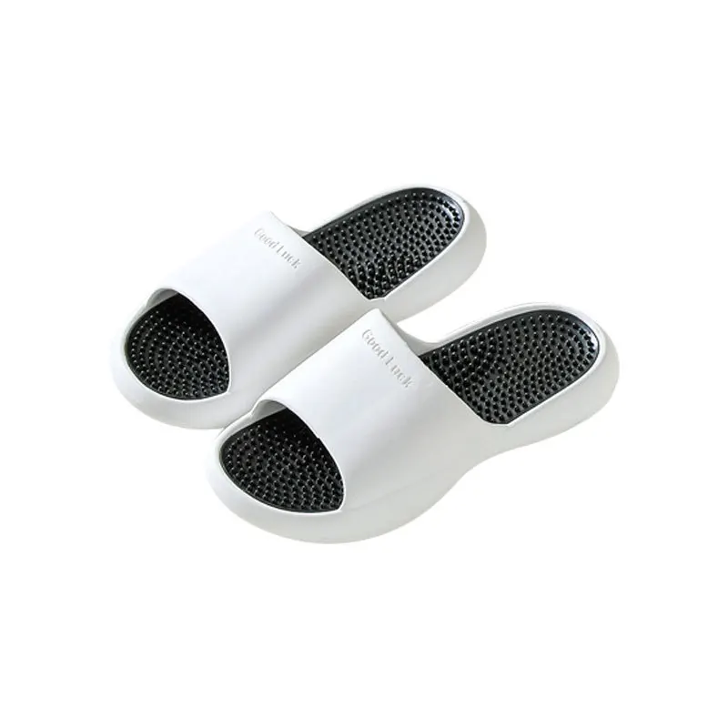 Man Massage Slippers Outdoor Beach Flat Non-slip Women Slides Indoor Bathroom Couple Sandals Summer Concise Female Shoes 2022