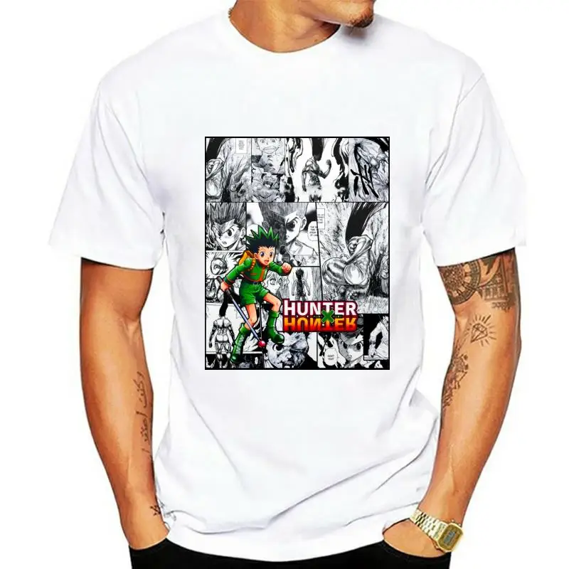 

Мужская футболка унисекс Hunter X Hunter, футболка с коротким рукавом и полоской манги, в стиле HXH Gon, все размеры, 2022