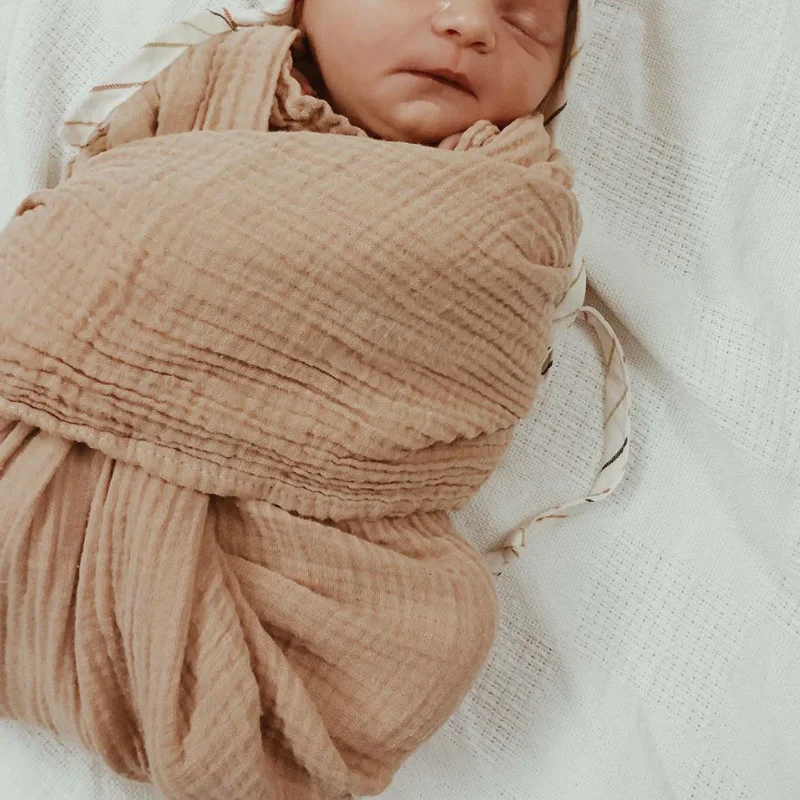 

6 Layers Bamboo Cotton Baby Receiving Blanket Infant Kids Swaddle Wrap Blanket Sleeping Warm Quilt Bed Cover Muslin Baby Blanket