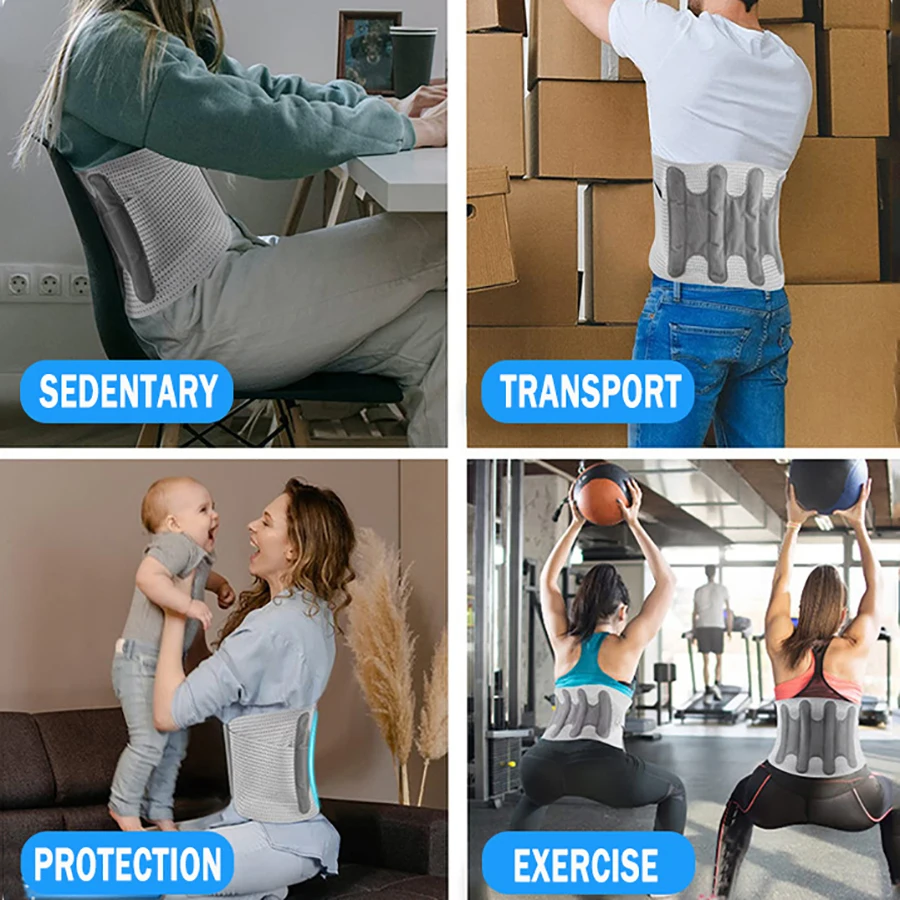 Бандаж для спины поддержка боли в пояснице женщин и мужчин дышащий дизайн с