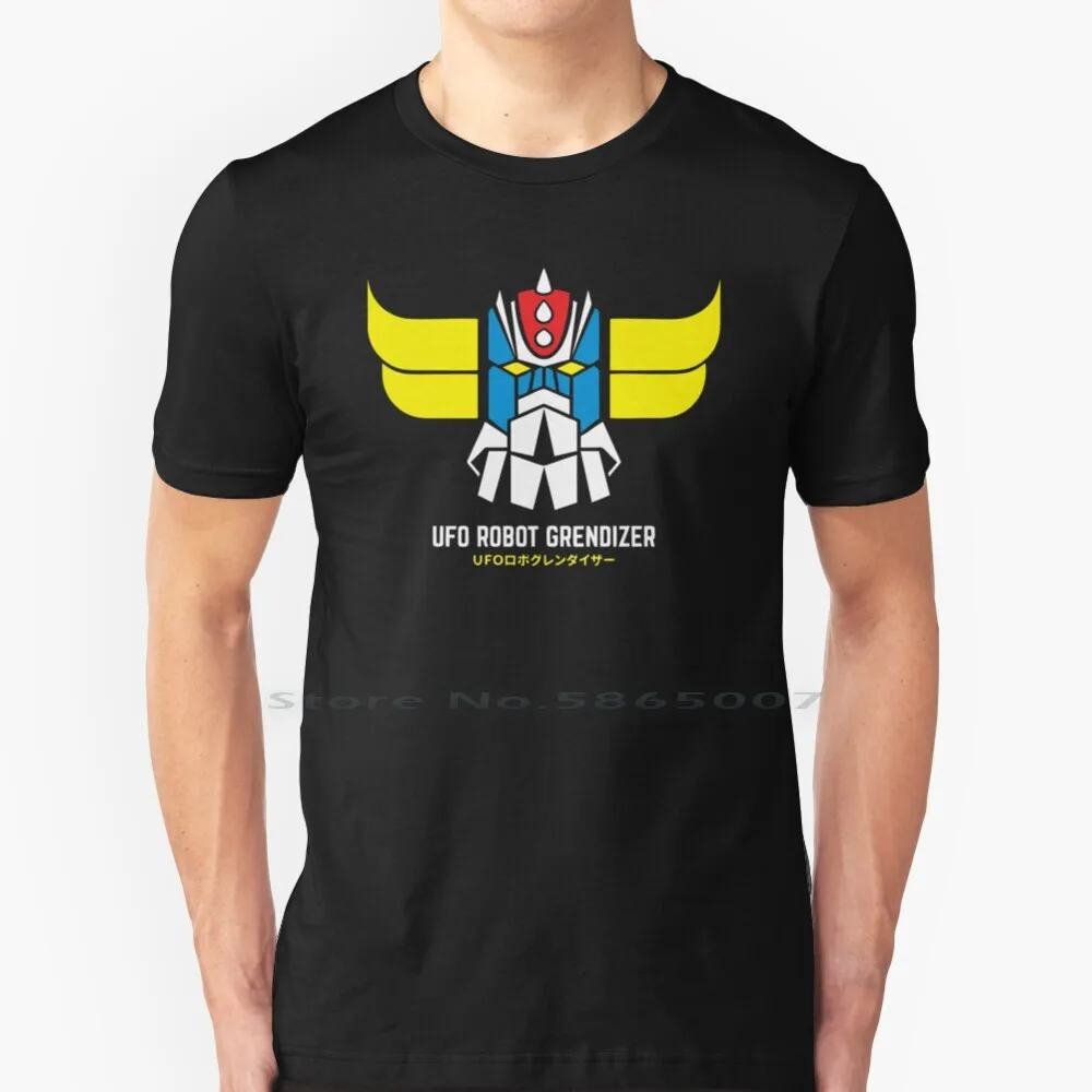 

Goldorak T Shirt 100% Cotton Robot Anime Ufo Big Size 6xl Tee Gift Fashion