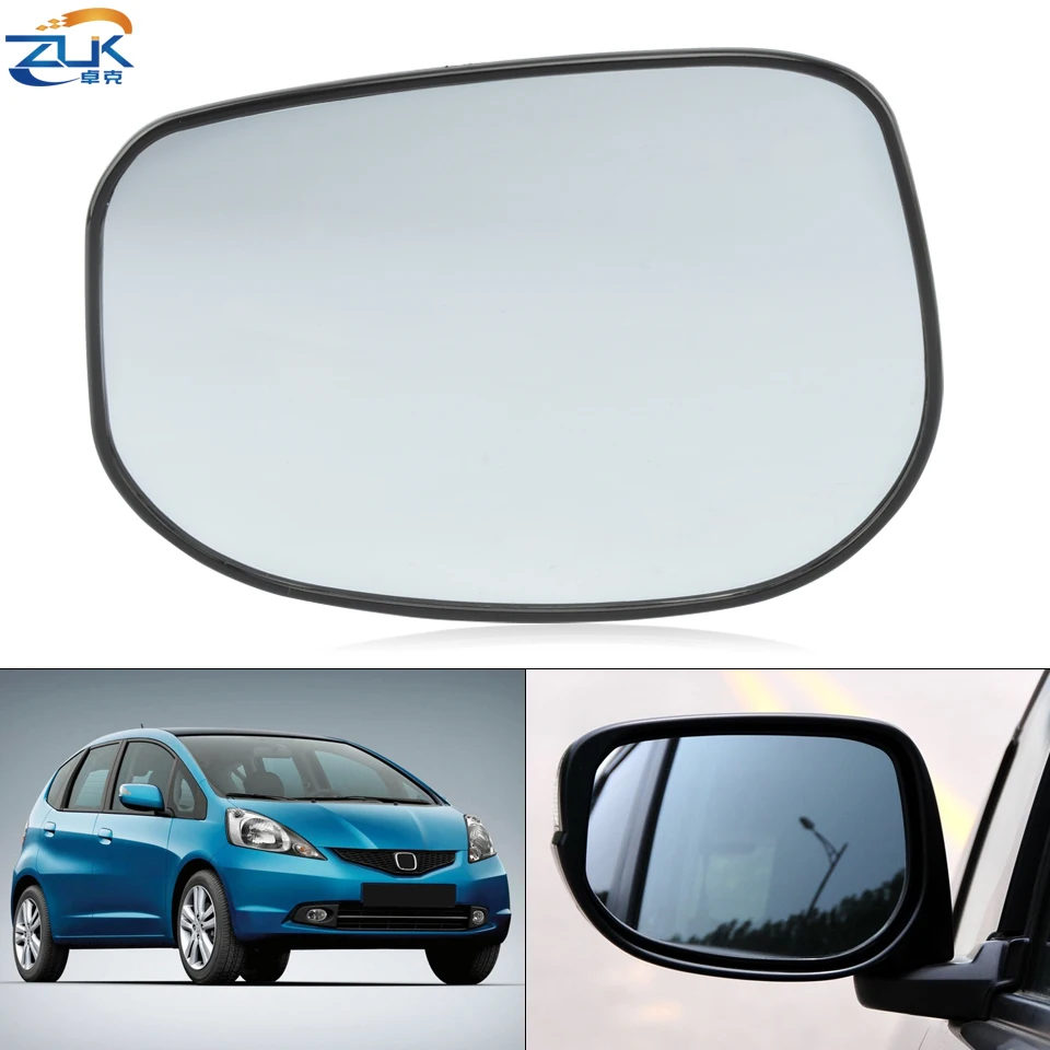 ZUK Left Right Outer Rearview Side Mirror Glass Lens For HONDA FIT JAZZ GE6 GE8 FIT HYBRID GP1 2009 2010 2011 2012 2013 2014