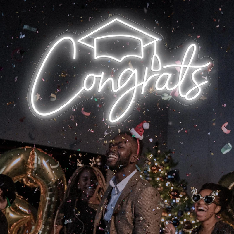 Неоновая вывеска Congrats для выпусквечерние вечера декор на заказ буква неоновая