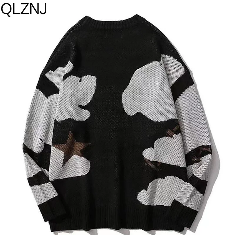 Spring Harajuku Vintage Cartoon Anime Knitted Sweater Men Hip Hop Rock Rap Oversize Pullover Women Jumper Ugly Sweaters Y2k Male