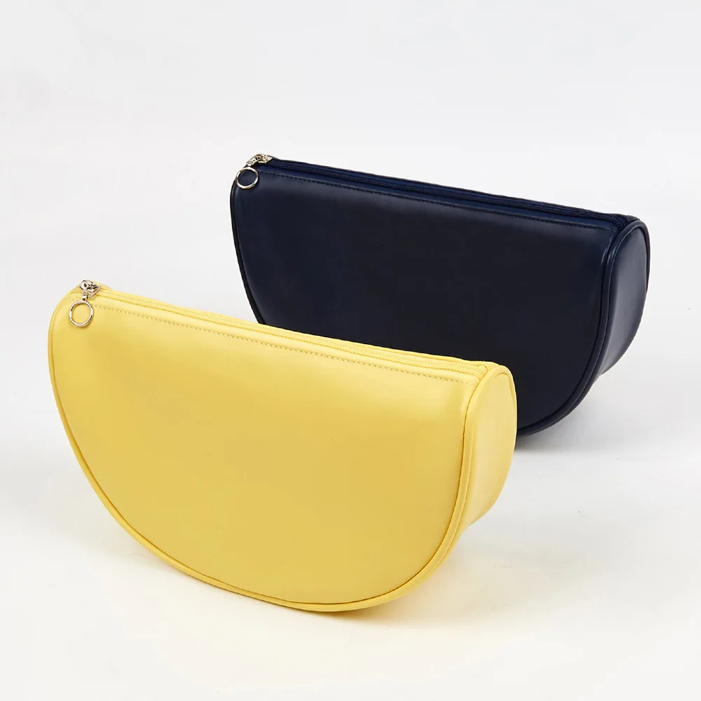 

2023 New Summer Personality Solid Colour Travel Toiletry Bag Cosmetic Storage Bag Dumpling Bag Zip Cosmetic Bag