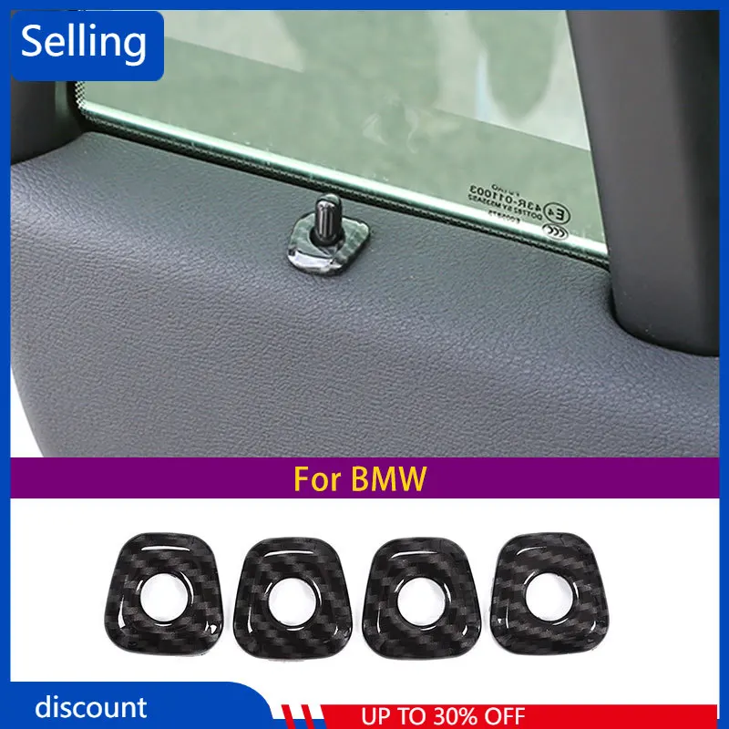 

4 Pcs For BMW X1 F48 2016-2019 For BMW X2 F47 2018 2019 ABS Car Door Lock Cover Trim Stickers Car Accessories fast ship