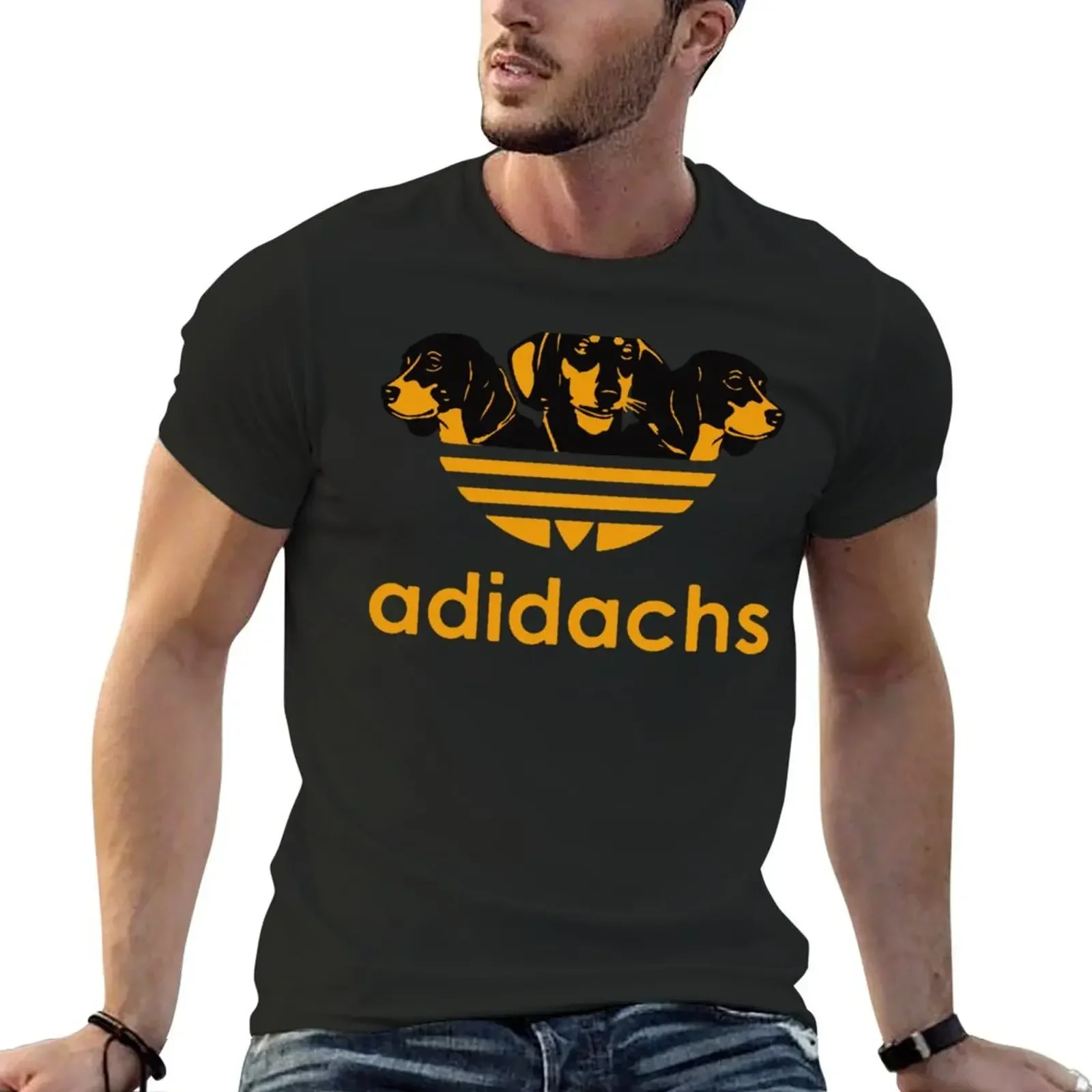 Футболка adidachs funny daschund Essential летний топ винтажные футболки простые черные