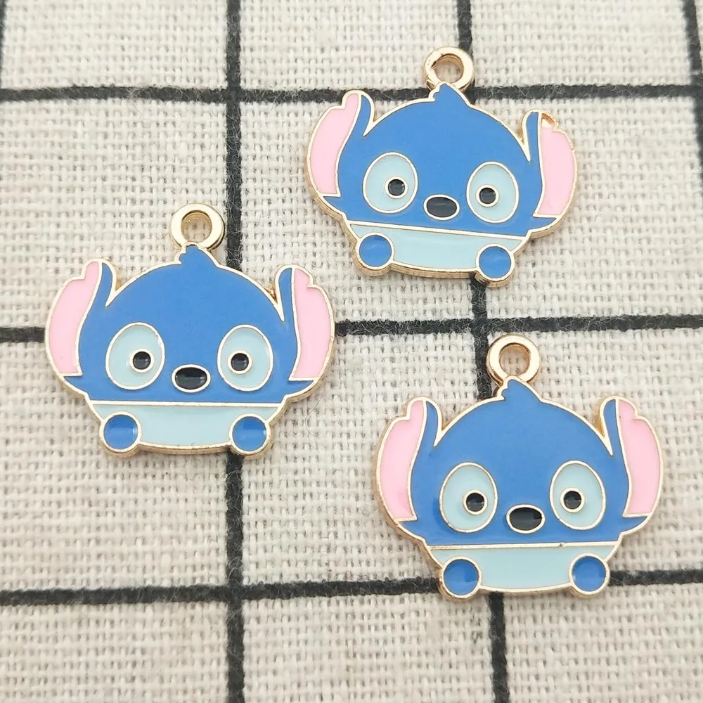 

10pcs Enamel Cartoon Charm Jewelry Accessories Cute Earring Pendant Bracelet Necklace Charms Diy Findings Craft Supplies 20x21mm