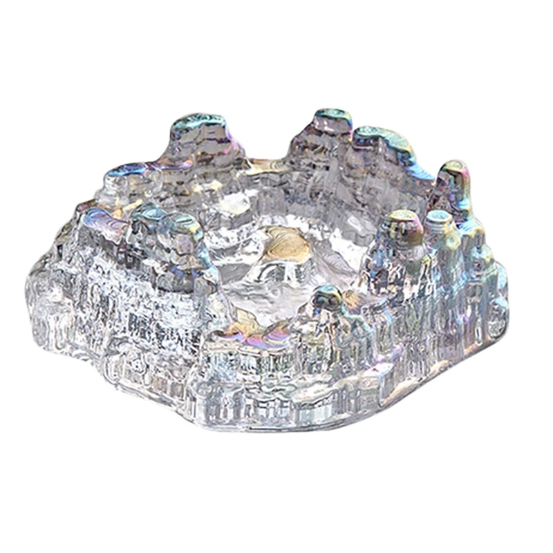 

1Pcs Modern Crystal Glass Ashtray Cigar Ashtray Mount Shape Ashtray Nordic Home And Office Living Room Decor