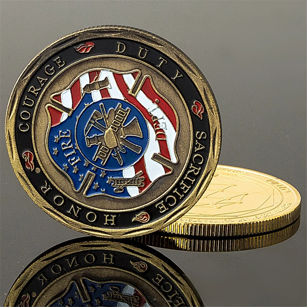 

Saint Florian Commemorative Coin Patron Saint Of Firefighters Metal Zinc Alloy Collection Coins Honor Duty Collectible Souvenir