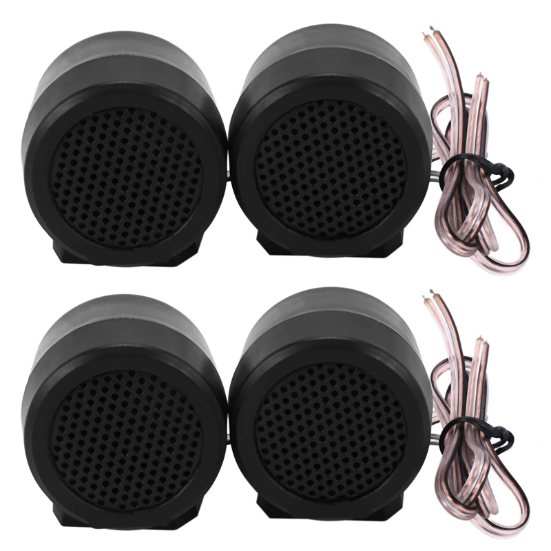 

4 Pcs Pre-Wired Dome Audio System Tweeter Speakers 500W For Auto Car