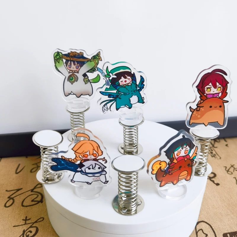 

Anime Genshin Impact Figure Scaramouche Cosplay Game Gift Acrylic Xiao Venti Shake Spring Stand Desk Decor Fans Collection Toy