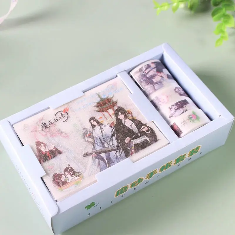 

16 Pcs/Set Anime Tian Guan Ci Fu,Mo Dao Zu Shi Frosting Hand Account Sticker Washi Tape Set DIY Diary Album Label Stickers