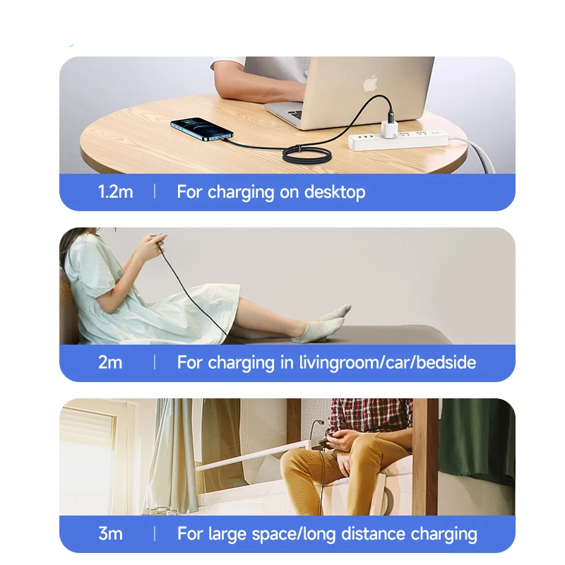 U78 100W LED Display C To Type C Phone Cable For Huawei Fast Charge Cables PD 20W C To Lightning Cable For iPhone