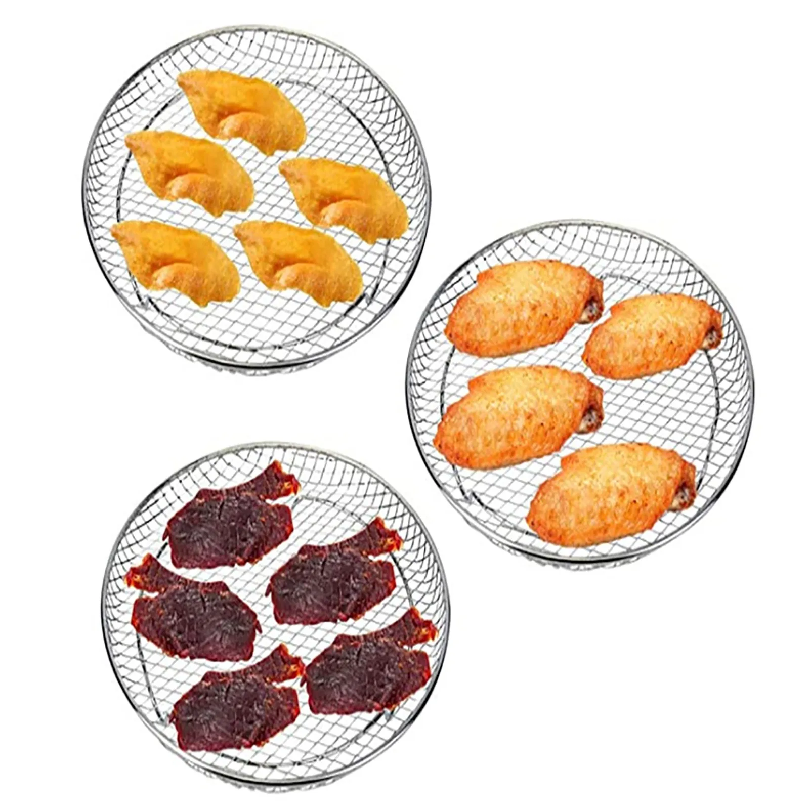 

Сковорода для выпечки, сковорода, фритюрница, держатель из нержавеющей стали, стойка для барбекю, трехуровневый семейный лоток, сменный кух...