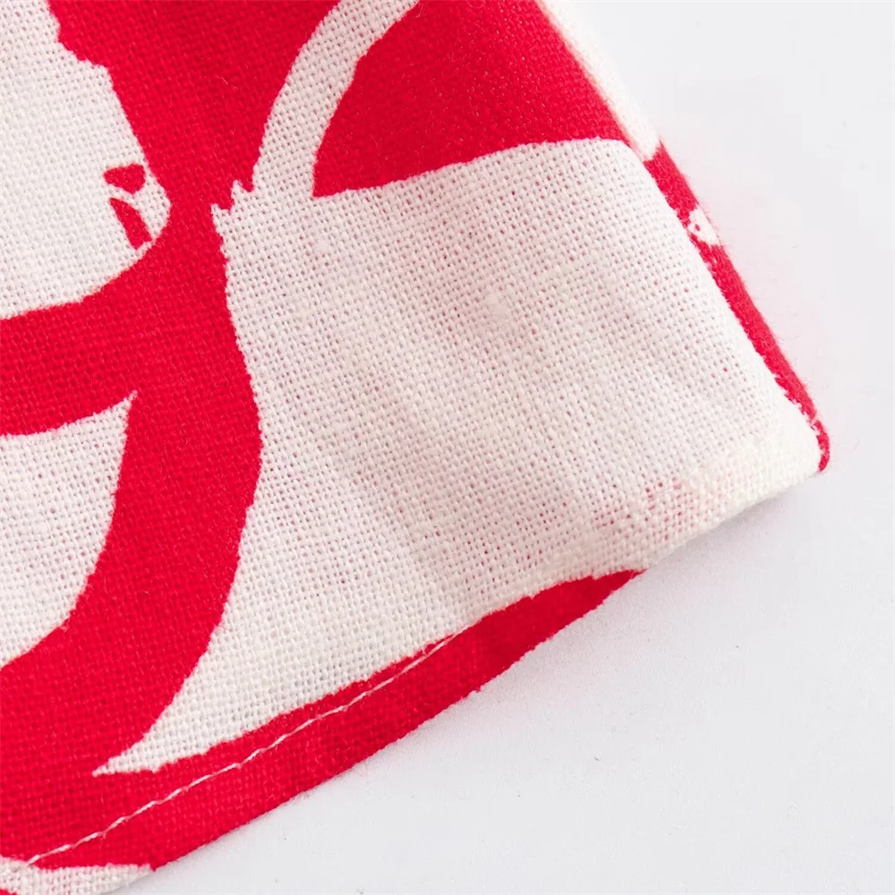 Новинка весна-лето 2024 Zarb для женщин облегающее и сексуальное платье с принтом из