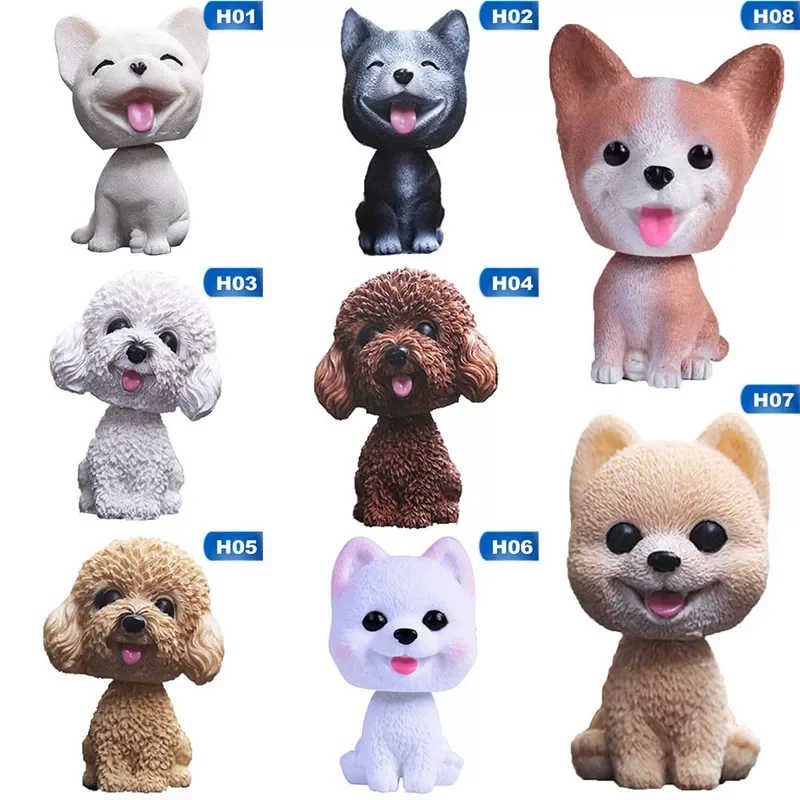 

Creative Car Bobble-Head Doll Husky Beagle Bernard Shepherd Shake Head Dog Decor Auto Interior Decoration Gift Tabletop Ornament