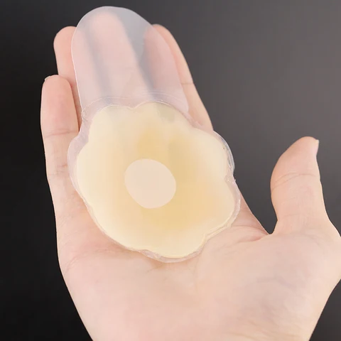 Women Reusable Breast Petals Invisible Strapless Bra Pasties Self Adhesive Nipple Cover Silicone Sexy Bra Pads