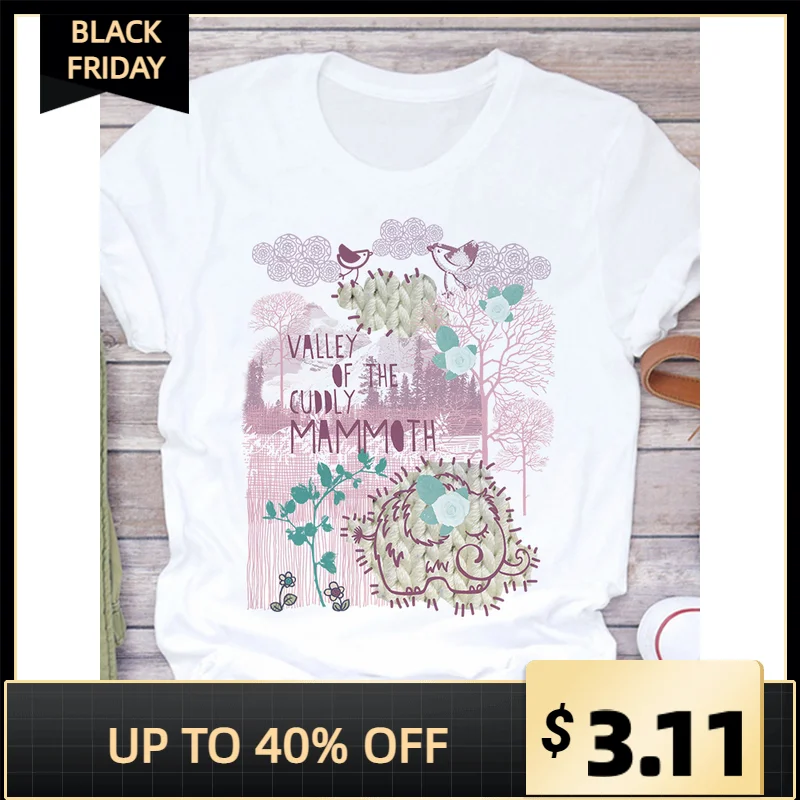 

Printed Cartoon T-shirt Graphic T Valley Short Sleeves Lovely Girls Tshirt Women T-shirts Summer O-neck Tops For Woman 2022