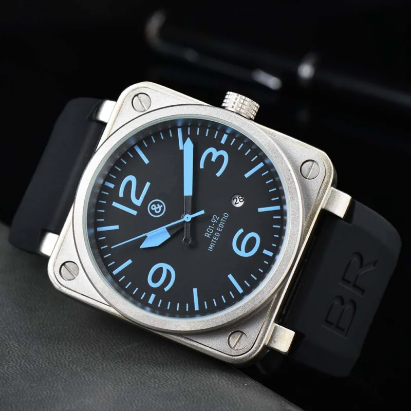 

Фирменные часы AAA BR для мужчин, оригинальные модные спортивные квадратные автоматические механические наручные часы, новые деловые мужские часы с автоматической датой