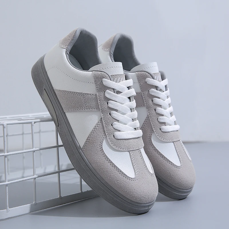 Casual Men Shoes German Cow Suede Designer Flats Breathable Lace-Up Mixed Colors Loafers Military Sneakers