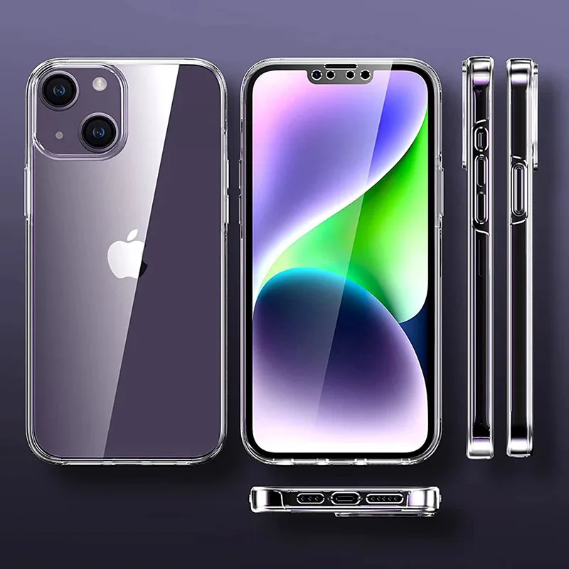 Защитный чехол на 360 градусов для всего тела передняя и задняя часть iPhone 16 15 12 13 14 11