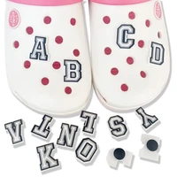 26 english letters shoe charms a b c d jibz shoe accessories decoration fit for croc clogs sandal kids boys x mas gifts