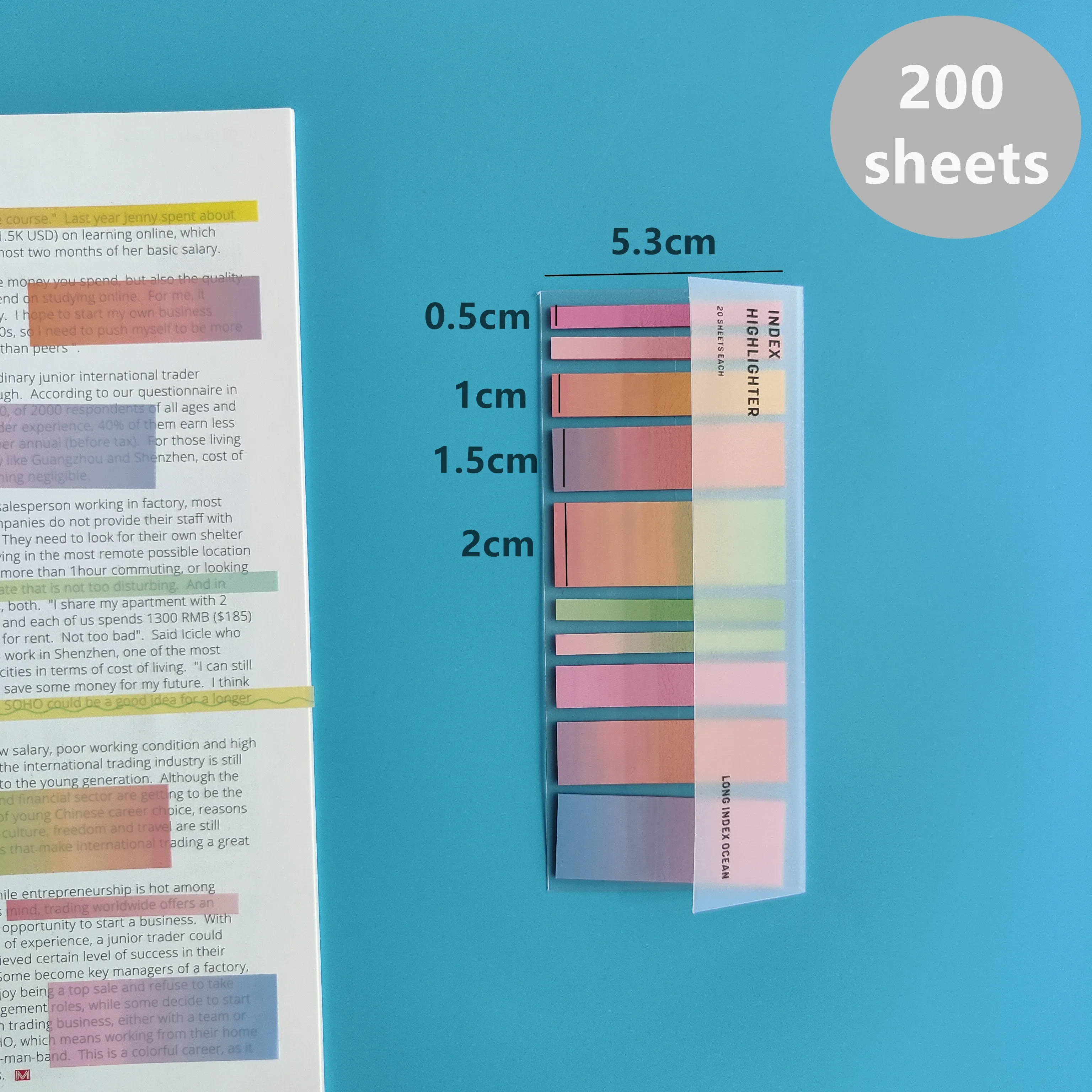 

200 листов наклеек прозрачные липкие блокноты прозрачные закладки для чтения книг канцелярские принадлежности Школьные принадлежности