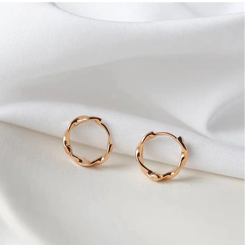 

Classic small round twisted earrings punk simple Korean round earrings jewelry gift for ladies