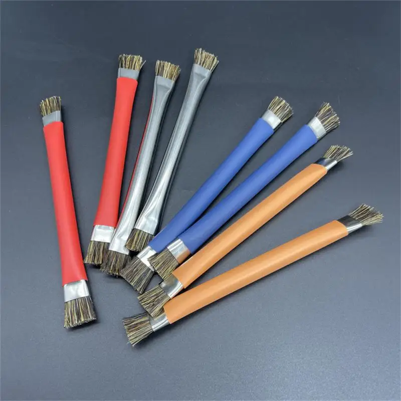 

Repair Pad Bristle Brush Double Head Scald Resistant Rubber Cleaning The Computer Keyboard Stainless Steel High Elasticity