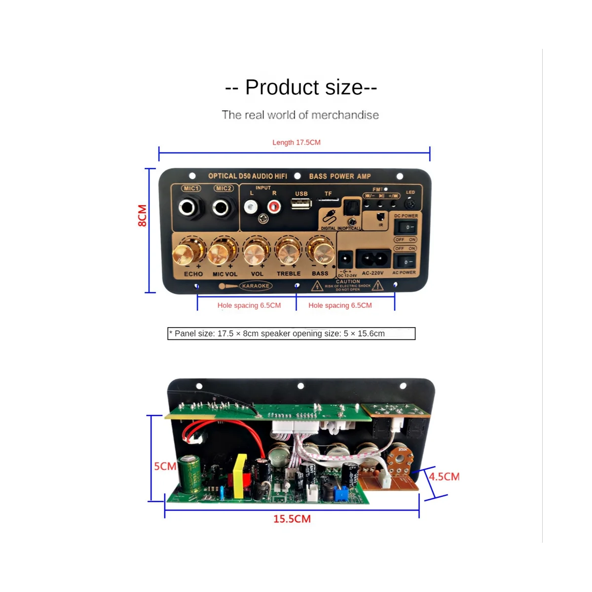Цифровой стерео-усилитель с Bluetooth панель сабвуфером двойной микрофон для караоке