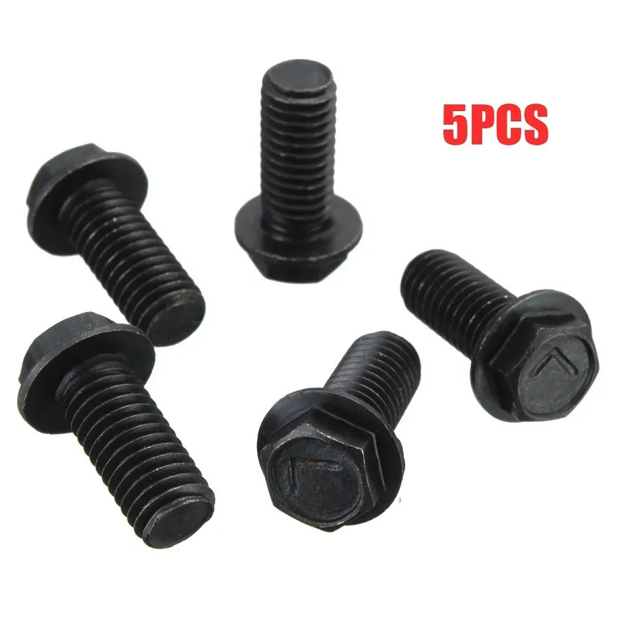 

5pcs Saw Blade Screw M8 X 18mm Left Hand Thread Hex Flange For Cutting Machine Counter Screw Pressing Plate 8mm