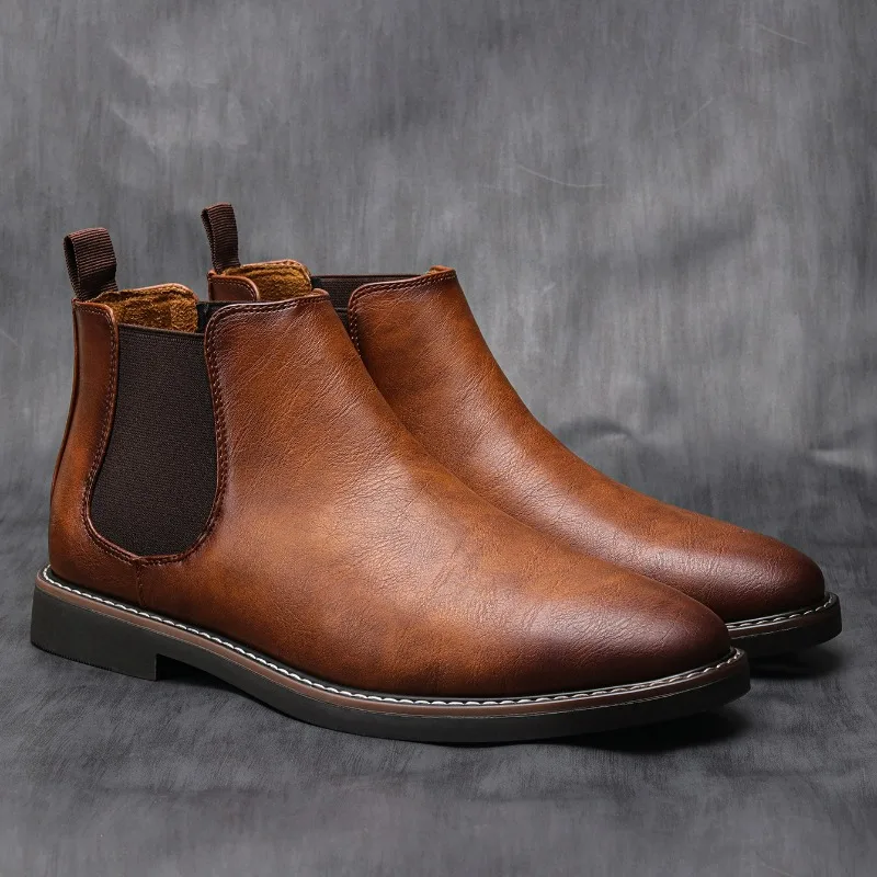 

40~46 Men Chelsea Boots Brand Retro Comfortable 2023 Fashion Men Boots #KD5241