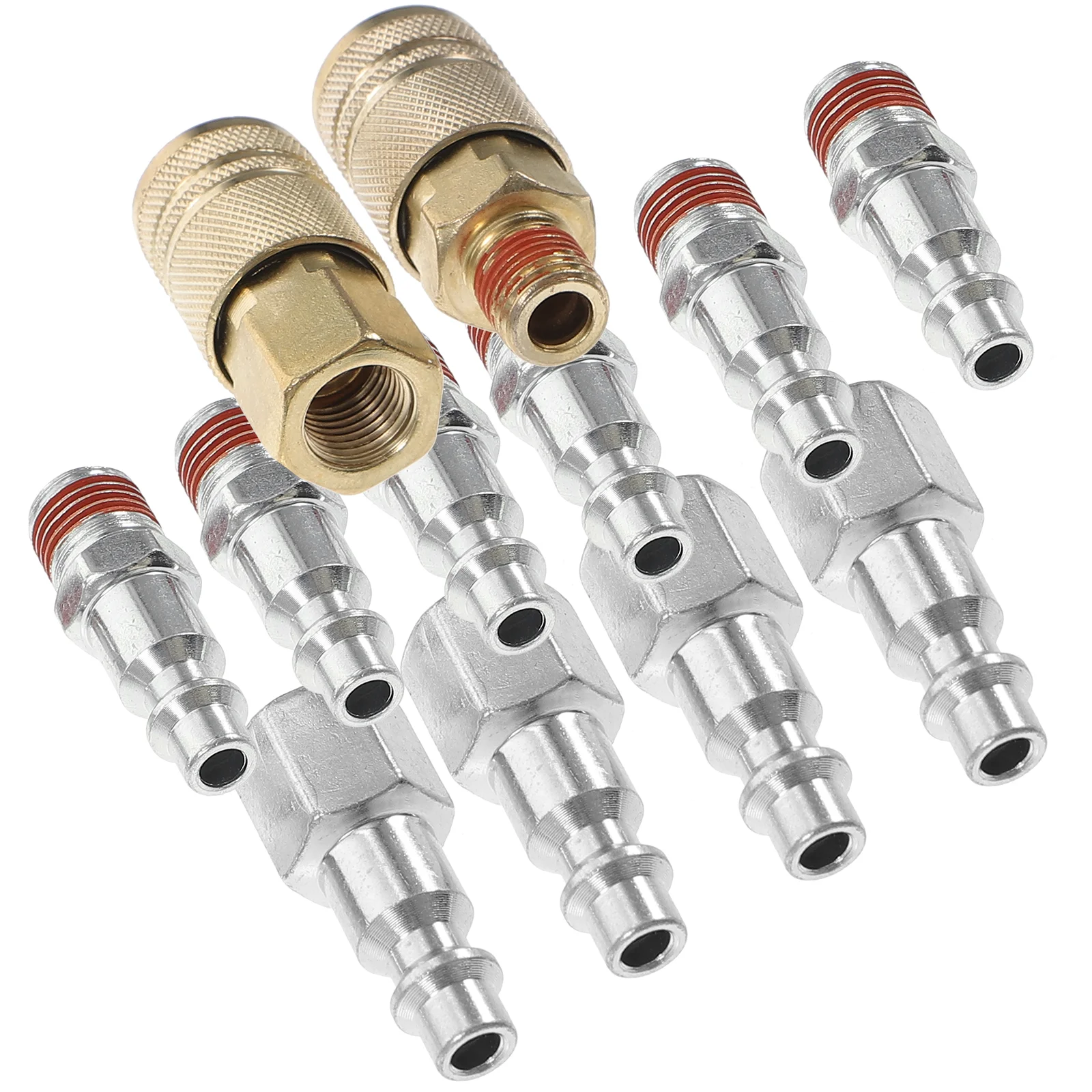

1 set Replacement Iron Practical Air Tool Fittings Air Compressor Fittings Air Fittings Quick Connect Air Hose Fittings
