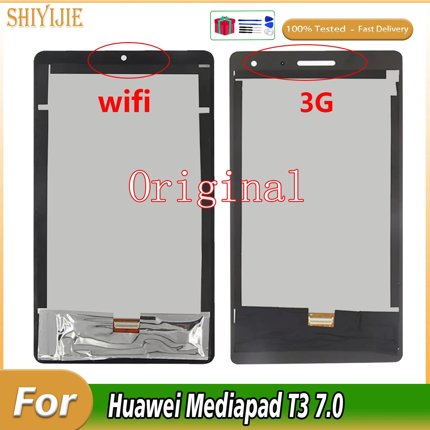 

7.0"Original LCD For Huawei Mediapad T3 7.0 3G / Wifi BG2-W09 BG2-U03 BG2-U01 LCD Display Touch Screen Digitizer Assembly