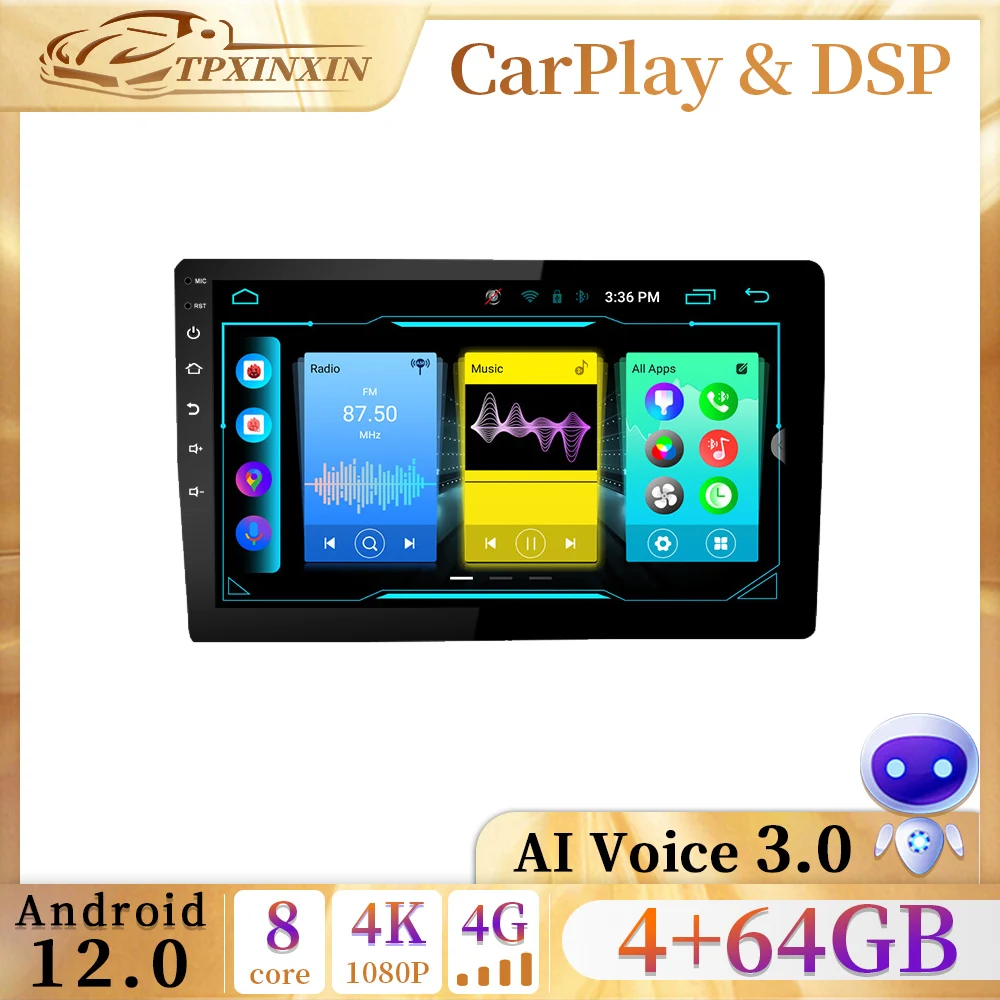 

Автомагнитола 2 din, 9/10 дюймов, Android 12, Bluetooth 5,0