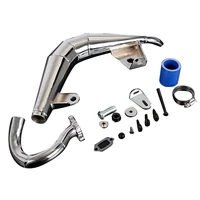 HOT-Upgrade Metal Engine Exhaust Pipe Kit For 1/5 Rofun LT LOSI 5IVE-T Truck Spare Toys Parts Rc Car Accessories